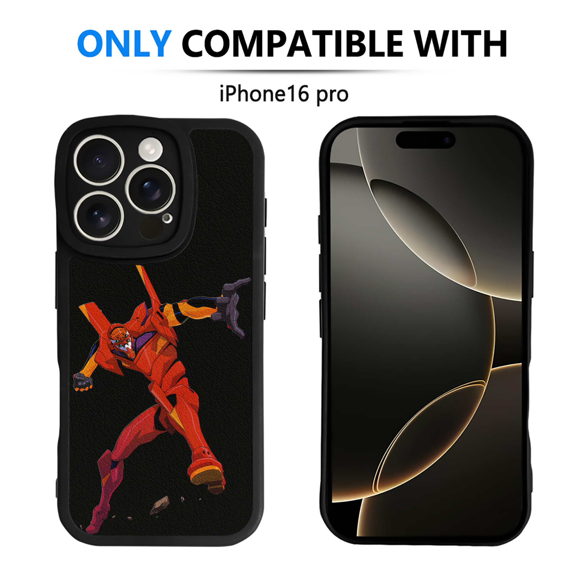 （画像用） EVA 新世紀エヴァンゲリオン 【iPhone 16シリーズ対応】シリコンスマホケース（レザー調） 材質：シリコン
